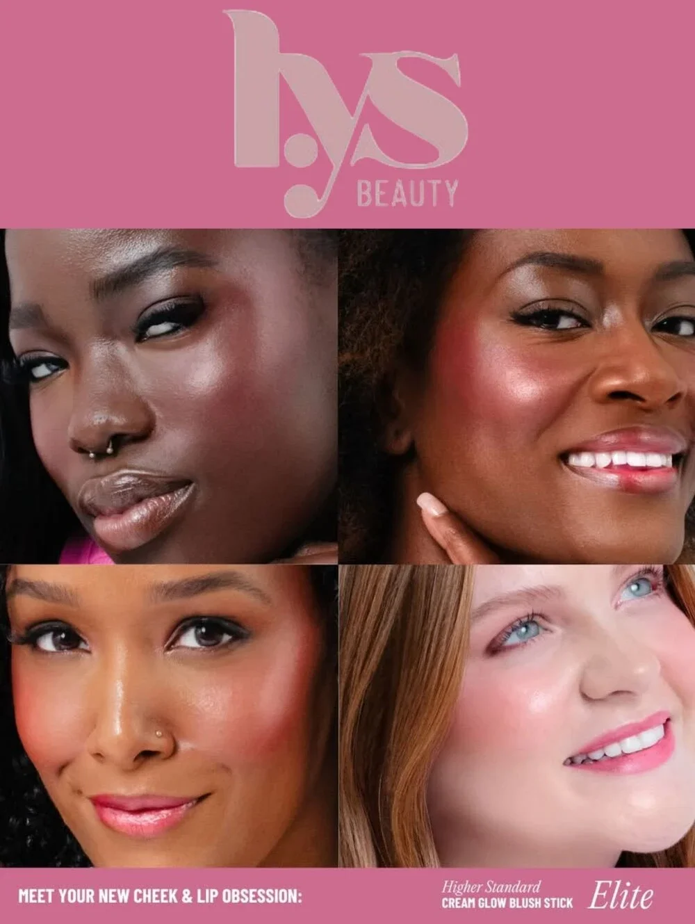 LYS Beauty Cream Glow Highlighting  Blush Stick Elite — Mauve Pink